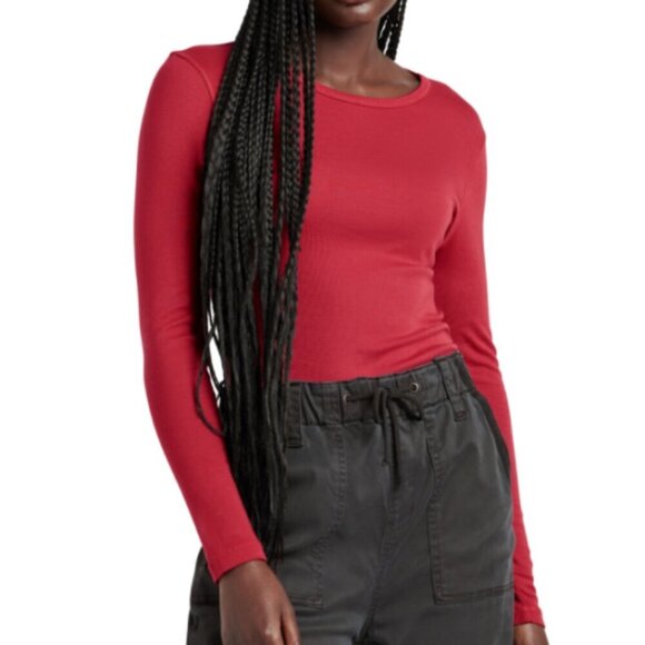 Splendid Classic Long-Sleeve Modal/Supima Crewneck T-Shirt, Holly - Picture 1 of 1